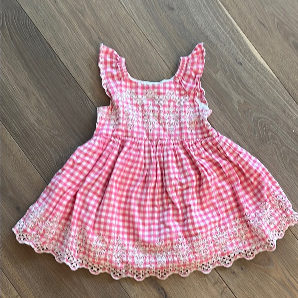 3T Gap pink checkered dress